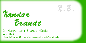 nandor brandt business card